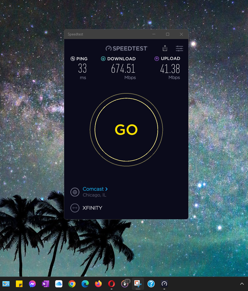 Laptop Ookla Speed Test