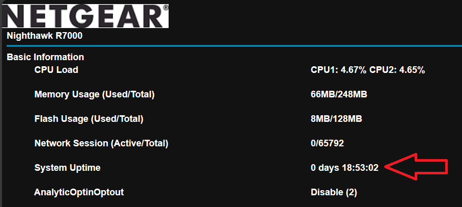 R7000BridgeModeFail_V136_19HoursDebugPage.png