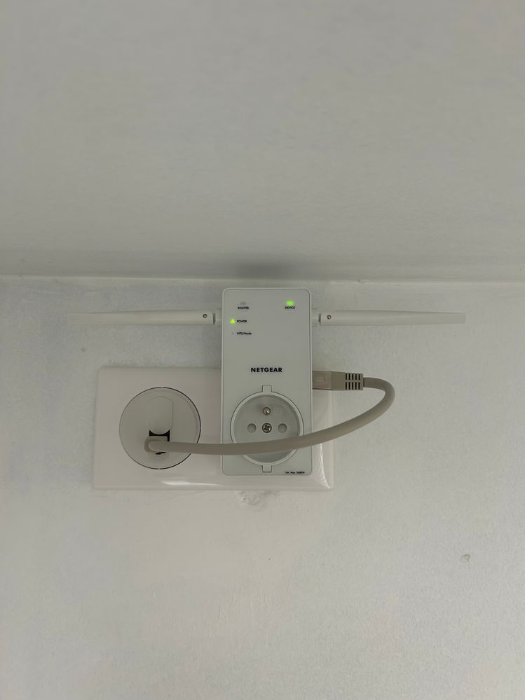 État du répéteur au moment de la configuration