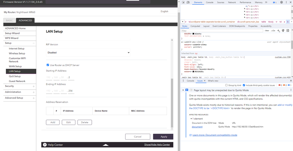 Page Layout many be unexpected due to Quirks Mode.png