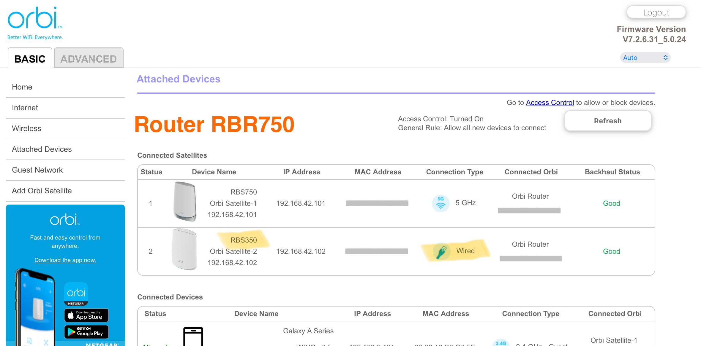 Added RBS350 to RBK752 resulting in no 5GHz network on the RBS350 ...
